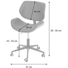 Mendler HWC-G25 Bugholz Walnuss-Optik Creme