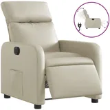 vidaXL Relaxsessel Kunstleder 89,5 x 95,5 x 0 cm Creme elektrisch
