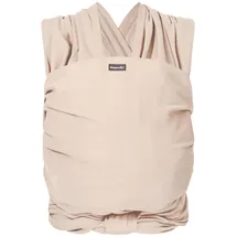 Hoppediz Elastisches Baby-Tragetuch - für Neugeborene ab Geburt (2-9 kg) - aus kbA-Baumwolle - Creme 5,40 m