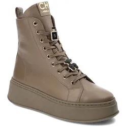 Braune Stiefeletten CheBello Gefütterte Lederschuhe, 39