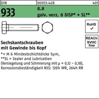 Industrial Quality Supplies DIN 933/ISO 4017 Sechskantschraube 8.8 M