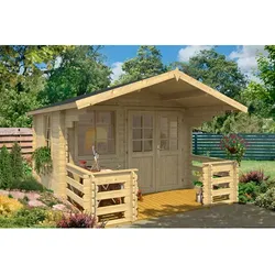 LASITA MAJA Gartenhaus »Lola«, BxHxT:  x 245,1 x cm (Außenmaße inkl. Dachüberstand),  Holz - beige