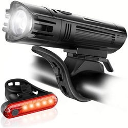 yozhiqu Fahrrad-Frontlicht Fahrradscheinwerfer, USB-Aufladung, helle Mountainbike-Lichter, Fahrradlicht, mobile Lichtquelle 165g