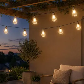 MARELIDA LED Lichterkette Solar 4,5 m Transparent Warmweiß