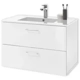 Stella Trading Waschbeckenunterschrank hängend 99 x 53 x 45 cm Weiß