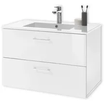 Stella Trading Waschbeckenunterschrank hängend 99 x 53 x 45 cm Weiß