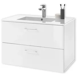 Stella Trading Waschbeckenunterschrank hängend 99 x 53 x 45 cm Weiß