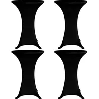 vidaXL Stehtischhussen 4 Stk. Ø 80 cm Schwarz Stretch