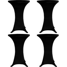 vidaXL Stehtischhussen 4 Stk. Ø 80 cm Schwarz Stretch