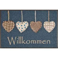 Wash+Dry Cottage Hearts 50 x 75 cm Blau/Beige