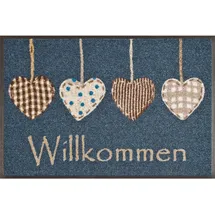 Wash+Dry Cottage Hearts 50 x 75 cm Blau/Beige
