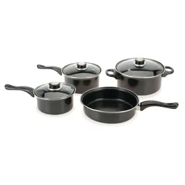 Mojawo Camping Kochtopfset 7-teilig Leichtes Aluminium Topfset für Gasherde