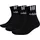 adidas 3er Pack Linear Half-Crew Cushioned Socken Black/White 31-33