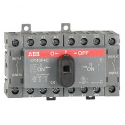 ABB  OT40F4C - Lastumschalter 4polig 40A mit schwarzem Knebelgriff I-0-II