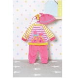 Zapf Creation Baby born Puppenkleidung - Freizeit-Outfit pinke Hose/gestreiftem Hasen-Shirt ca. 36 cm