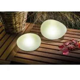 esotec Solarleuchte Glas 2er Set wetterfest 4100K inkl. LED weiß