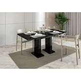 Esstisch GLOSS, Stilvoll Ausziehbar Esszimmertisch, Design Tisch, Esszimmer (Schwarz Hochglanz) - Schwarz