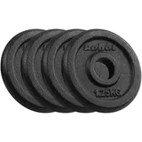 rebel electro Gusseisen-Gewichtsset 4x1,25kg Gewichte 31mm Classic