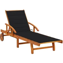 vidaXL Sonnenliege 115 x 63 x 85 cm Schwarz