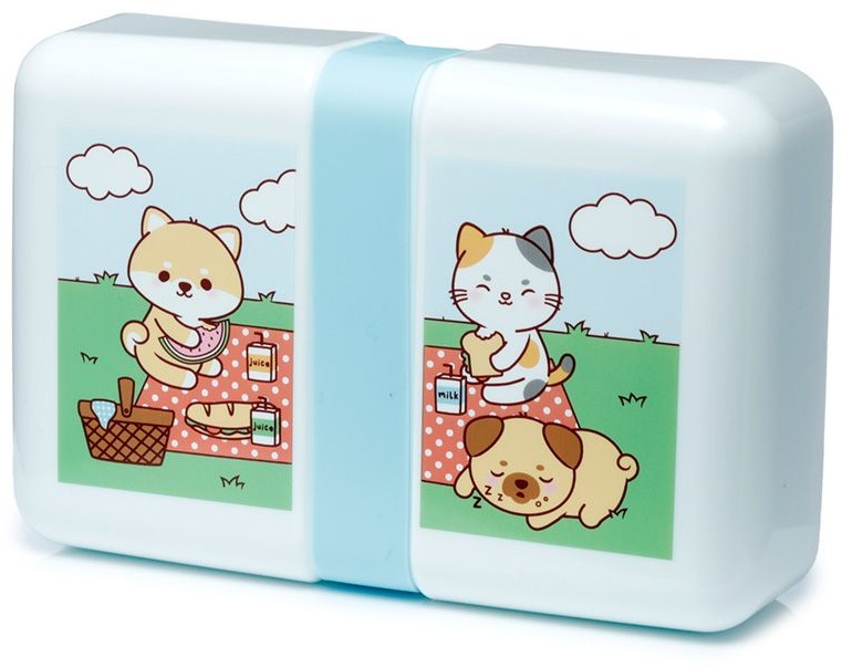 Adoramals Haustier-Picknick rechteckige Lunchbox mit Gummiband
