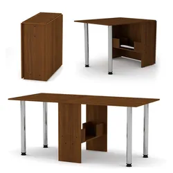 Esstisch ausklappbar Nussbaum Klappbarer Tisch Klapp- Funktions-tisch Bürotisch