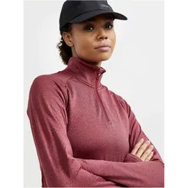 Craft Core Trim Midlayer 1/2-Zip Langarmshirt Damen 488200 - rhubarb/melange M