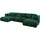 altdecor Wohnlandschaft, CLOUD-U-v1 405x185x90 Dunkelgrün Velours