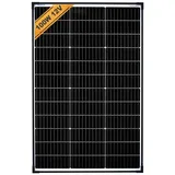 enjoy solar Solarmodul Monokristallines Solarpanel 182mm 10BB, 12V/20W–210W, schwarzer Rahmen, 182mm Monokristalline PERC-Zellen schwarz