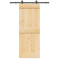 vidaXL Narvik rechts 80 x 210 cm Natürlich/Schwarz
