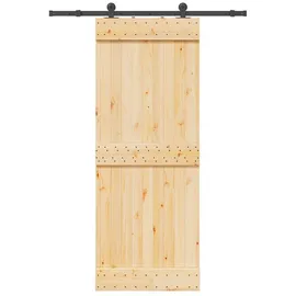 vidaXL Narvik rechts 80 x 210 cm Natürlich/Schwarz