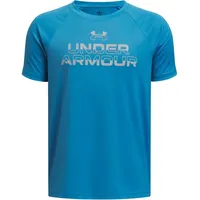 Under Armour Tech Split Wordmark Kurzarm-t-shirt - ether Blue