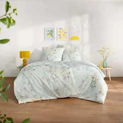 Bettwäsche ESTELLA "Primavera", grün (mint), B/L: 155cm x 220cm, Batist, B/L: 80cm x 80cm, Batist, Obermaterial: 100% Baumwolle, Bettwäsche