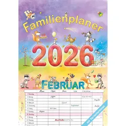 Familienplaner Cartoon - Kalender 2026