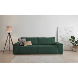 OTTO home Schlafsofa Cord 3-Sitzer Dunkelgrün