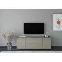 Set One by Musterring Reno TV-Lowboard 182 cm Grau/Taupe Glas