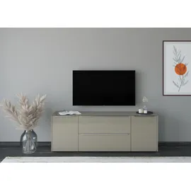 Set One by Musterring Reno TV-Lowboard 182 cm Grau/Taupe Glas