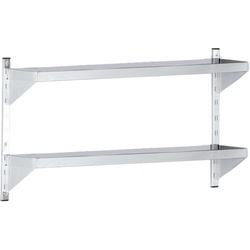 Metallwandregal 2 regale (tiefe 250) - 1400x250x600 mm - 31422000 Eurast