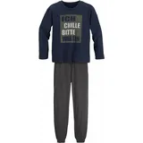 AUTHENTIC LE JOGGER Pyjama in marine-anthrazit | Gr.: 158/164
