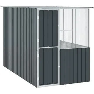 vidaXL Vogelkäfig Industrie 315 x 167 x 200 cm grau