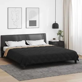 vidaXL Ganzjahresbettdecke Schwarz und Taupe 220 x 260 cm Mikrofaser
