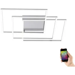 Paul Neuhaus, Q-INIGO, LED-Deckenleuchte, geometrisch, stahl, Smart Home