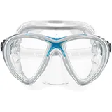 Cressi Big Eyes Evolution Crystal Mask - Revolutionäre Erwachsene Tauchmasken Crystal Silicone, Transparent/Blau Weiß, Einheitsgröße