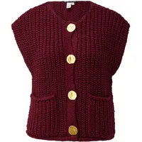 QS Strickjacke mit goldfarbenen Knöpfen rot XL