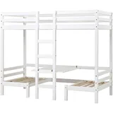 Hoppekids Etagenbett ECO Dream JUMBO 90 x 200 cm Kiefer massiv lackiert pink