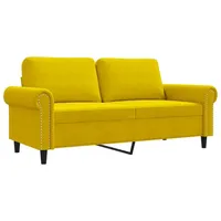 vidaXL 2-Sitzer-Sofa Gelb 140 cm Samt