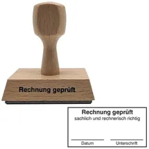 kompatible Ware Textstempel "Rechnung geprüft" ohne Logo, 1 St.