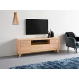 vogl möbelfabrik Lowboard VOGL MÖBELFABRIK "1237", braun (buche), B:171cm H:55cm T:42cm, Massivholz, Spanplatte, Sideboards, Lowboard, Massivholzfront, Breite ca. 171 cm, mit Softclose Funktion