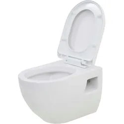 vidaXL Wand-WC Keramik Weiß