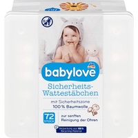 babylove Sicherheits-Wattestäbchen, 1 Packung mit 72 Stück