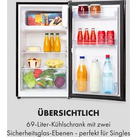 Klarstein Cool Cousin Kühlschrank (81 l, 830 mm hoch, Schwarz)